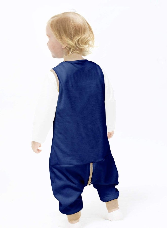 Sincere ililmmoe Baby Sleep Sack Spring Autumn Warm Infant Walk Sleeping Bag with Legs Wearable Blankets Pajamas 6months-4Years Navy/M - Image 4